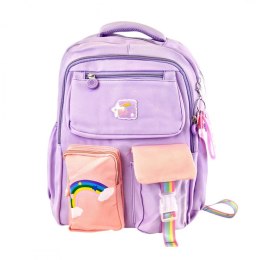 PLECAK RAINBOW SWEET SZKOLNY UNIWERSALNY KIESZONKI, ODBLASKI PL160FIO