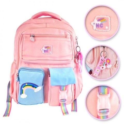 PLECAK RAINBOW SWEET SZKOLNY UNIWERSALNY KIESZONKI, ODBLASKI PL160R