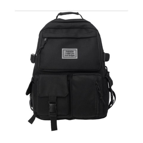 PLECAK SPORTOWY SZKOLNY UNIWERSALNY KIESZONKI CZARNY PL164CZ