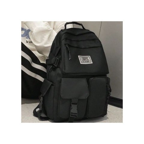 PLECAK SPORTOWY SZKOLNY UNIWERSALNY KIESZONKI CZARNY PL164CZ