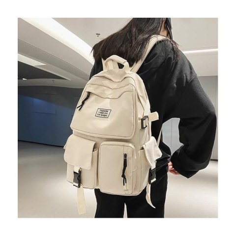 PLECAK SPORTOWY SZKOLNY UNIWERSALNY KIESZONKI KREMOWY PL164K PLECAK SPORTOWY SZKOLNY UNIWERSALNY KIESZONKI KREMOWY PL164K