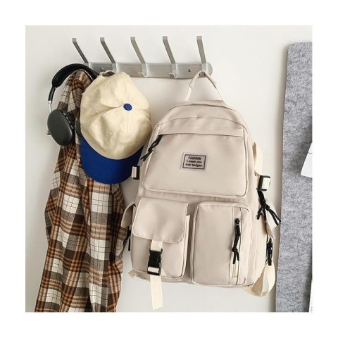 PLECAK SPORTOWY SZKOLNY UNIWERSALNY KIESZONKI KREMOWY PL164K PLECAK SPORTOWY SZKOLNY UNIWERSALNY KIESZONKI KREMOWY PL164K