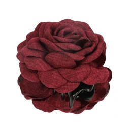 SPINKA DO WŁOSÓW DUŻA KLAMRA XL KWIAT RÓŻA BORDOWA 9CM SP288BOR