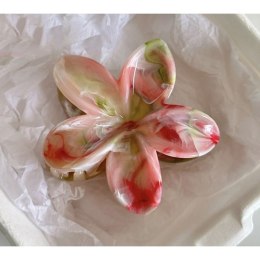 SPINKA DO WŁOSÓW KLAMRA XL KWIAT PERŁOWY MELANŻ 7,5X8CM SP345