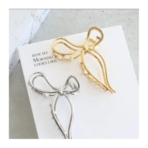 SPINKA DO WŁOSÓW, KLAMRA METALOWA KOKARDA GOLD XL SP328