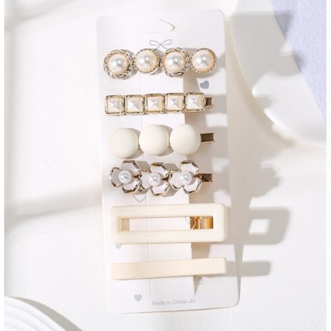 ZESTAW 6 SZTUK ZDOBIONYCH ELEGANCKICH SPINEK DO WŁOSÓW SP256