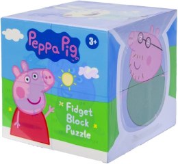 PEPPA PIG ŚWINKA PUZZLE Z KLOCKÓW KOSTKA 7x7CM