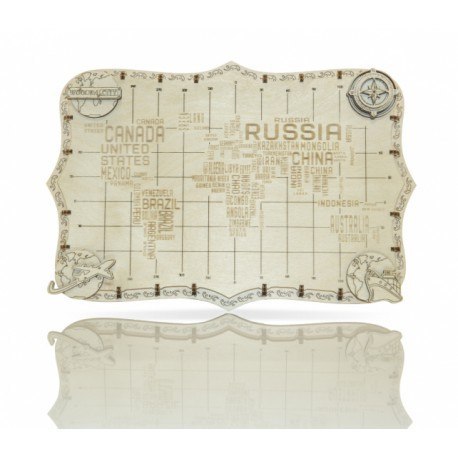 Drewniane puzzle 3d wooden.city - ekspedycyjna mapa świata - napisy Drewniane puzzle 3d wooden.city - ekspedycyjna mapa świata - napisy