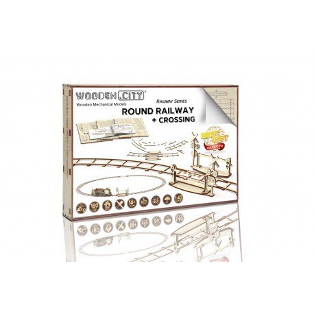 Drewniane puzzle mechaniczne 3d wooden.city - okrągłe tory + Drewniane puzzle mechaniczne 3d wooden.city - okrągłe tory +