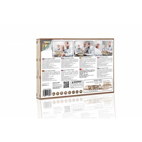 Drewniane puzzle mechaniczne 3d wooden.city - stacja kolejowa Drewniane puzzle mechaniczne 3d wooden.city - stacja kolejowa