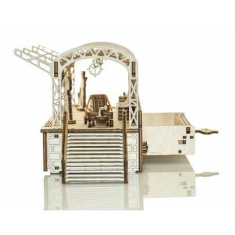 Drewniane puzzle mechaniczne 3d wooden.city - stacja kolejowa Drewniane puzzle mechaniczne 3d wooden.city - stacja kolejowa