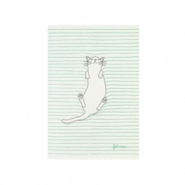 Mały zeszyt - koty - feline fine (green)