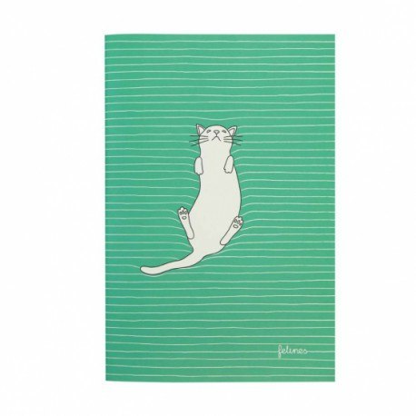 Średni zeszyt - koty - feline fine (bold green) Średni zeszyt - koty - feline fine (bold green)