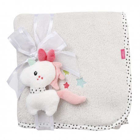Babyfehn, aiko i yuki, kocyk z maskotką, jednorożec Babyfehn, aiko i yuki, kocyk z maskotką, jednorożec