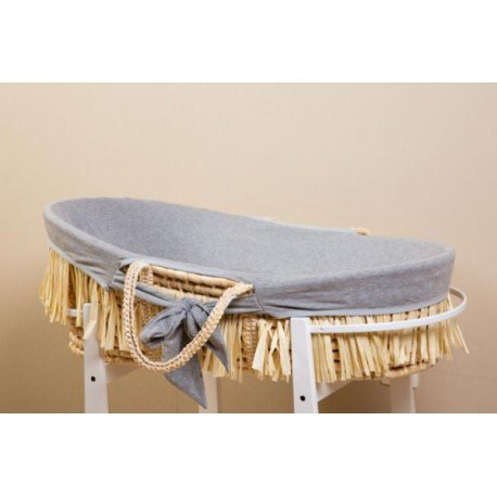 Childhome kosz mojżesza boho z materacykiem + pokrowiec jersey grey Childhome kosz mojżesza boho z materacykiem + pokrowiec jersey grey