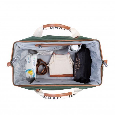 Childhome torba mommy bag signature zielona Childhome torba mommy bag signature zielona