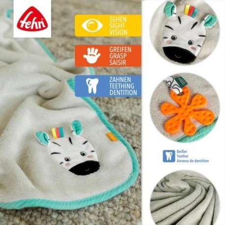 Kocyk zebra z gryzakiem z kolekcji: dobabydoo Kocyk zebra z gryzakiem z kolekcji: dobabydoo