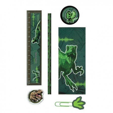 Pojemnik z przyborami szkolnymi, 7 el. jurassic Pojemnik z przyborami szkolnymi, 7 el. jurassic