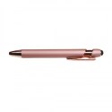 DŁUGOPIS METALOWY, TUSZ CZARNY, TOUCH PEN SOFT TOUCH PUDROWY RÓŻ DL04