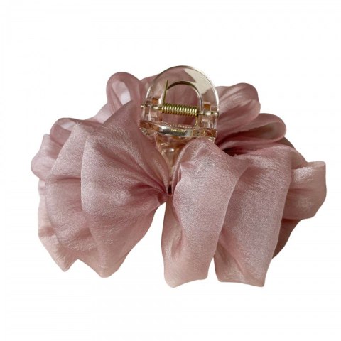 DUŻA KOKARDA TIULOWA, SPINKA DO WŁOSÓW, KLAMRA CZARNA XL 15X8CM CM SP334R