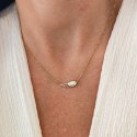 NASZYJNIK STAL CHIRURGICZNA POZŁACANA 14K GOLD NST1614