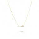 NASZYJNIK STAL CHIRURGICZNA POZŁACANA 14K GOLD NST1614