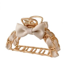 SPINKA DO WŁOSÓW KLAMRA METALOWA PRZEPLATANA KOKARDA XL 7,8CM SP261K