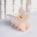 SPINKA DO WŁOSÓW, KLAMRA MOTYLEK KREMOWY 4 CM SP340K