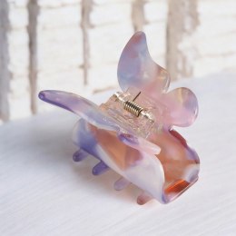 SPINKA DO WŁOSÓW, KLAMRA MOTYLEK RÓŻOWY 4 CM SP340R