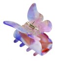 SPINKA DO WŁOSÓW, KLAMRA MOTYLEK RÓŻOWY 4 CM SP340R