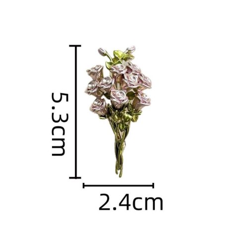 BROSZKA OZDOBNA BUKIET RÓŻE BZ165