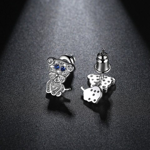 KOLCZYKI ZE STALI SZLACHETNEJ PIESEK, SZTYFT S925, CYRKONIE KST3302