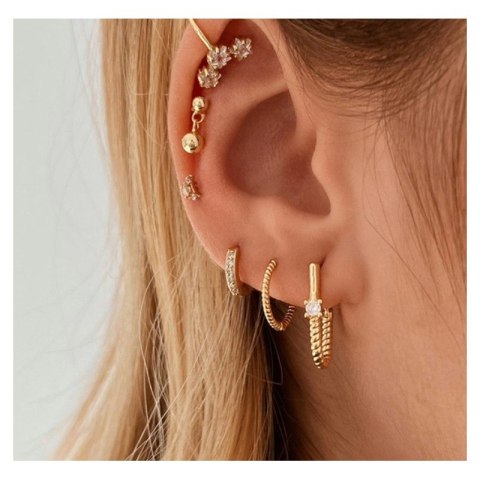 KOLCZYKI ZE STALI SZLACHETNEJ PLATEROWANE 14K ZŁOTEM, SZTYFT S925 KST3287