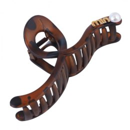SPINKA KLAMRA DO WŁOSÓW Z PERŁĄ XL 13X6 CM PANTERKA SP354PAN