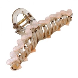 SPINKA KLAMRA DO WŁOSÓW Z SERDUSZKAMI XL 13X6 CM RÓŻOWA SP352R