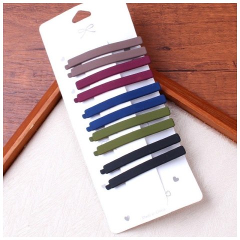 ZESTAW 10 SZTUK SPINEK DO WŁOSÓW, MINIMALISTYCZNE, MATOWE SP356