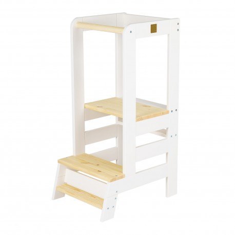 Meowbaby® kitchen helper, lite drewno biały pomocn Meowbaby® kitchen helper, lite drewno biały pomocn