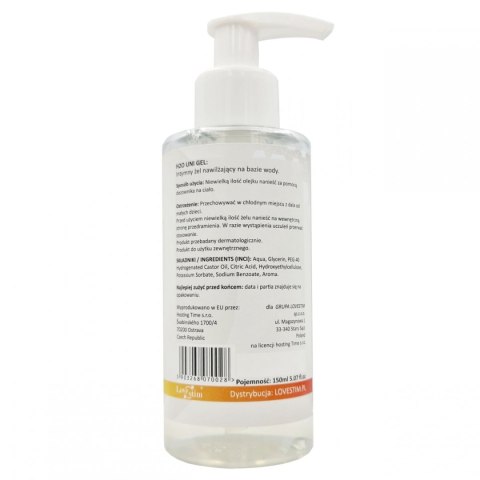 H2O UNI GEL 150ml WYRÓŻNIONY ŻEL AQUA UNIWERSALNY H2O UNI GEL 150ml WYRÓŻNIONY ŻEL AQUA UNIWERSALNY