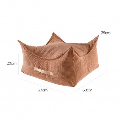 Meowbaby® pufa dziecięca, kwadratowa, sztruksowa, Meowbaby® pufa dziecięca, kwadratowa, sztruksowa,