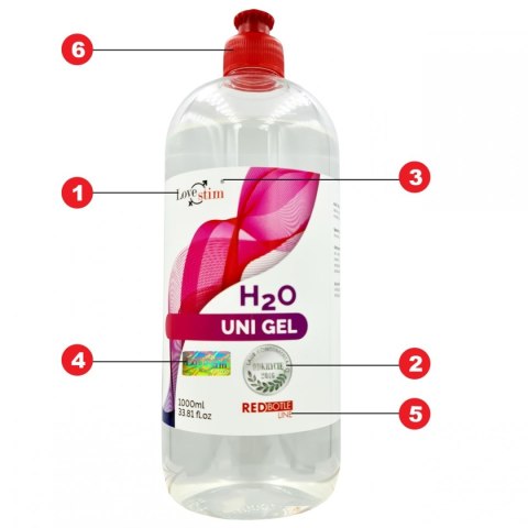 H2O UNI ŻEL WODNY POŚLIZGOWY 1000mlRED BOTTLE LINE H2O UNI ŻEL WODNY POŚLIZGOWY 1000mlRED BOTTLE LINE