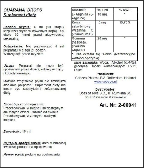 Supl.diety-Guarana Drops 30ml Supl.diety-Guarana Drops 30ml