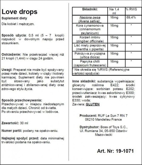 Supl.diety-LOVE DROPS 20 ML Supl.diety-LOVE DROPS 20 ML