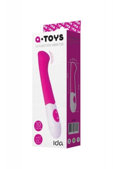 A-TOYS, Vibrator Ida, Silicone, Pink, 19 cm A-TOYS, Vibrator Ida, Silicone, Pink, 19 cm