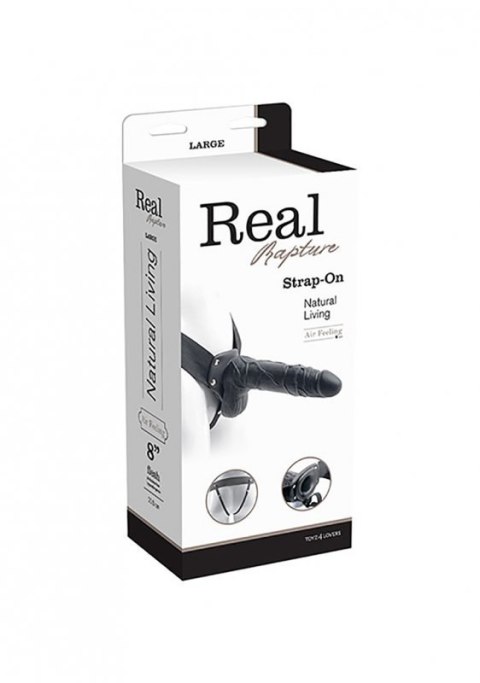 Proteza-FALLO STRAP ON CAVO REAL RAPTURE 8 BLACK WITH BALLS Proteza-FALLO STRAP ON CAVO REAL RAPTURE 8 BLACK WITH BALLS