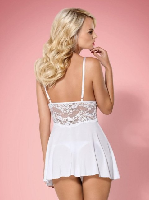 Bielizna-810-BAB-2 babydoll i stringi biała S/M Bielizna-810-BAB-2 babydoll i stringi biała S/M