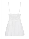 Bielizna-810-BAB-2 babydoll i stringi biała S/M