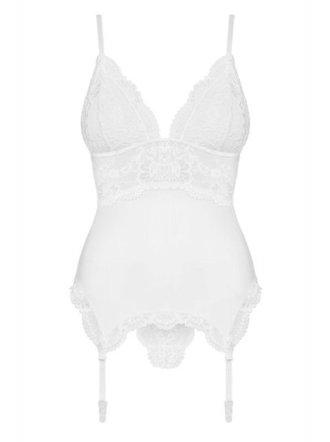 Bielizna-810-COR-2 gorset i stringi biały L/XL Bielizna-810-COR-2 gorset i stringi biały L/XL