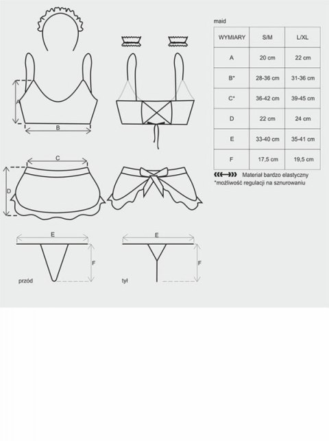 Bielizna-Maid kostium S/M Bielizna-Maid kostium S/M