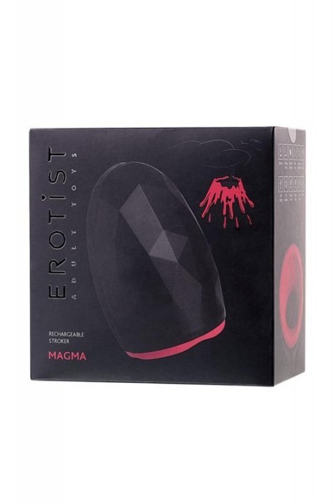 EROTIST Magma; Rechargeable masturbator with heating, Silicone, Black, 12 cm EROTIST Magma; Rechargeable masturbator with heating, Silicone, Black, 12 cm
