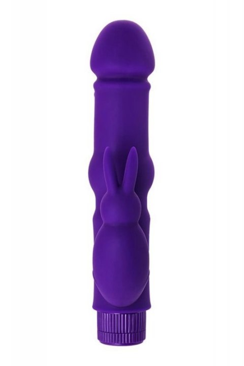 A-TOYS, Vibrator with clitoral stim, Silicone, Purple, 18 cm A-TOYS, Vibrator with clitoral stim, Silicone, Purple, 18 cm